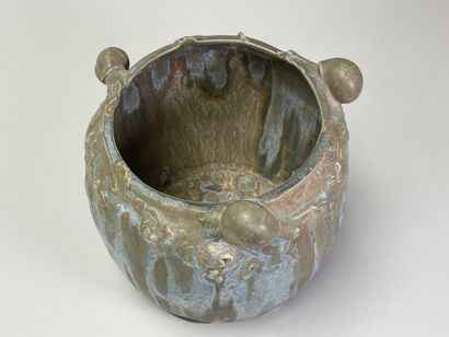 DENBAC. 
Enamelled stoneware pot cover with...