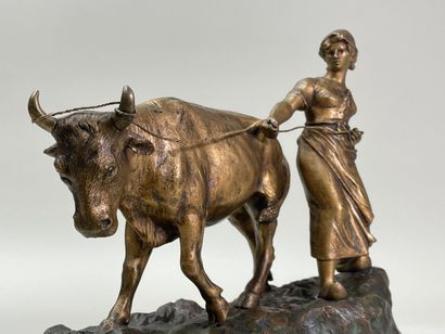 E. DROUOT (1859-1945) d'après.
Paysanne et...