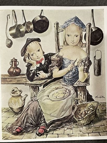 FOUJITA
Petit chat 
Envoi sur catalogue d'exposition...