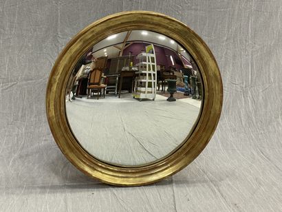 Grand miroir sorcière en verre églomisé mercuré...