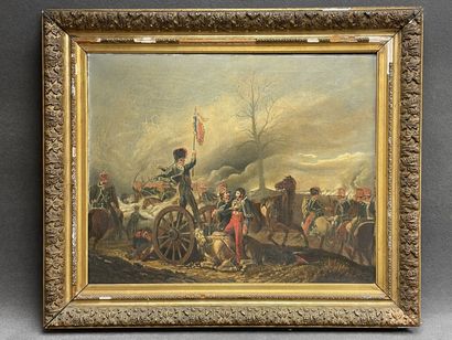 Ecole française fin XIX°
Bataille Napoléonienne.
Grande...