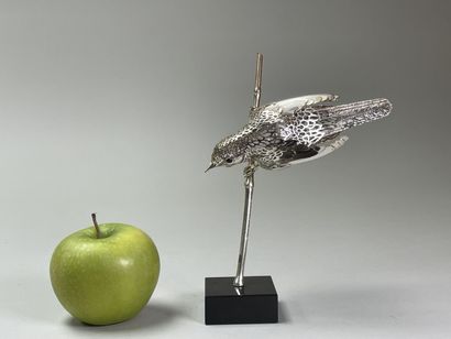 CHRISTOFLE
Statuette en métal argenté ajouré,...