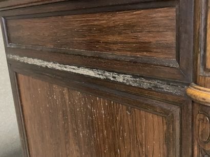 Jeanselme house. 
Low sideboard in palisander...