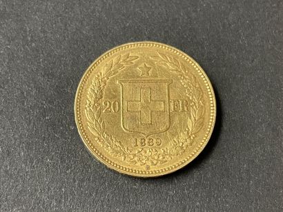 20 francs gold Swiss coin.1889