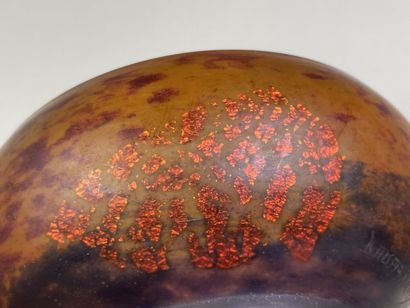 DAUM Nancy Candy jar in marbled glass with...