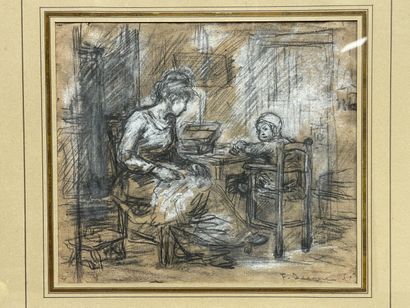 Frédéric JACQUE (1859-1931)
His wife and...