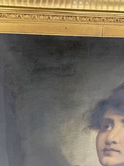 Italian school XIX°.
Portrait of a young...