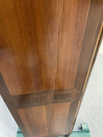 Straight secretary inlaid with satinwood...