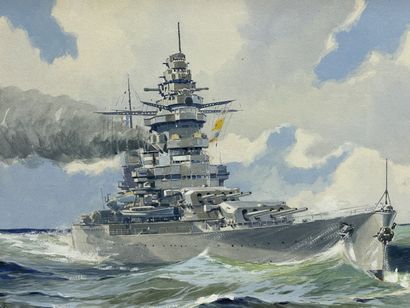 Paul LENGELLÉ ( 1908-1993)
Navire, croiseur...