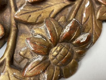 Pair of carved and gilded decorative woodwork.
Regency...