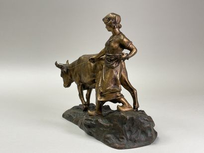 E. DROUOT (1859-1945) d'après.
Paysanne et...