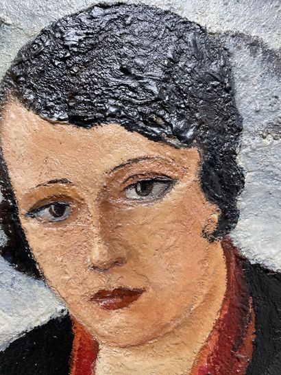 Alfeo Pauletta ( début XX°)
Portrait de femme.
Huile...