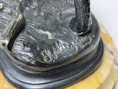 Jules Moignez (1835-1894). 
Chien à l'arret,...
