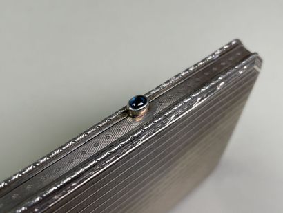 Etui en argent, 925°/00; intérieur vermeillé,...