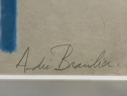 André BRASILIER (né en 1929) 
chevaux dans...