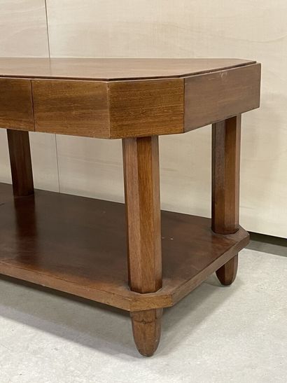 Grande table de drapier en acajou et placage...