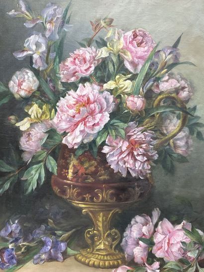 C. MANIERE (XIX°- XX°)
Grand bouquet de fleurs.
huile...