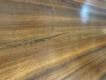 Straight secretary inlaid with satinwood...