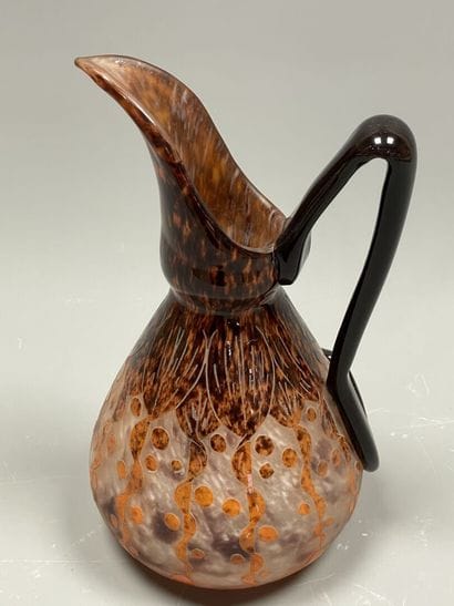 Le Verre Français
Grand pichet en verre marbré...