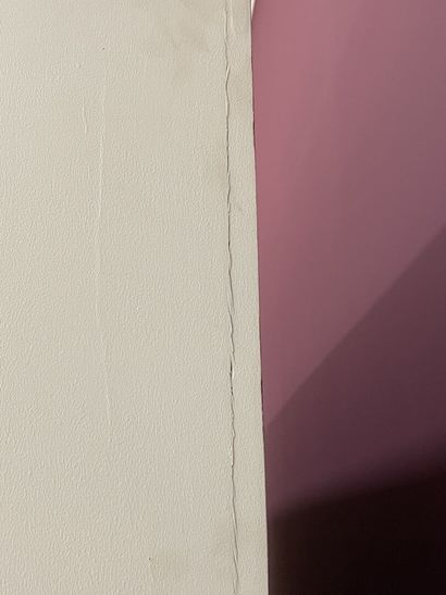 Meuble de métier, en deux parties, haut vitré,...