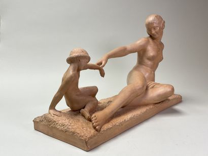 Marcel BOURAINE (1886-1948)
Woman and child.
Large...