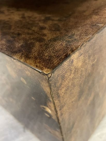 Grande table basse en placage loupe, large...