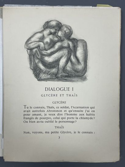 Aristide MAILLOL , texte grec de Lucien :...