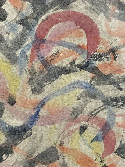 Elvire JAN (1904-1996) 
composition abstraite
aquarelle...