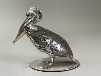 CHRISTOFLE: 
Pélican
Statuette en métal argenté...