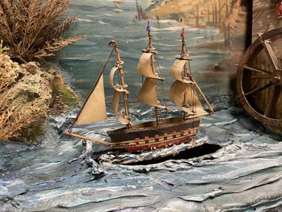 Diorama automate FOURNIER en papier, carton...