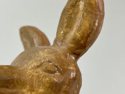 Jean TERZIEFF (1894-1978)
Woman with a fawn.
Patinated...