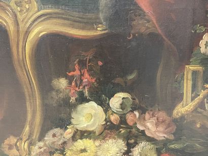 Ecole française fin XIX° 
Chatte et chatons...