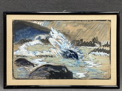 Henry DE WAROQUIER (1881-1970)
Study of waves...