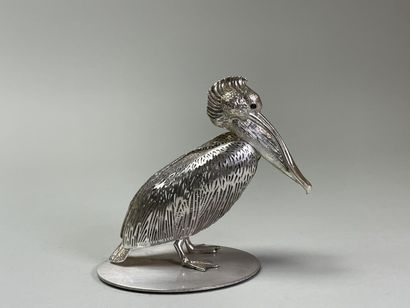 CHRISTOFLE: 
Pélican
Statuette en métal argenté...