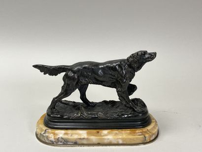 Jules Moignez (1835-1894). 
Chien à l'arret,...