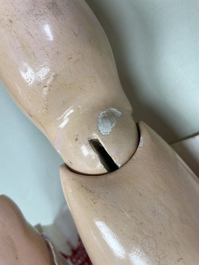 Bébé JUMEAU, 
Poupée tête porcelaine, bouche...