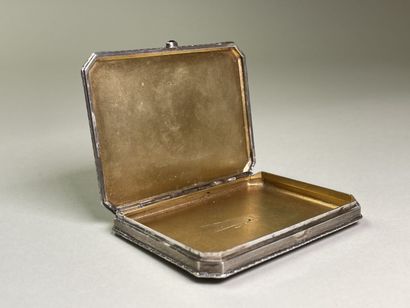 Etui en argent, 925°/00; intérieur vermeillé,...