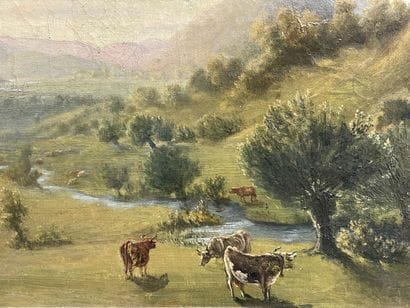 Ecole française XIX°
Paysage animé.
huile...
