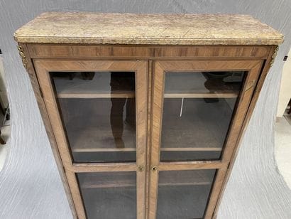 Pair of bookcases in rosewood and satinwood,...