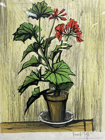 Bernard BUFFET (1928-1999) 
Géraniums (1976)
Lithographie...