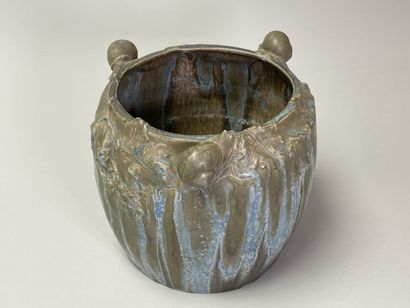 DENBAC. 
Enamelled stoneware pot cover with...