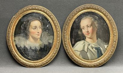 Ecole française milieu XIX°
Portraits de...