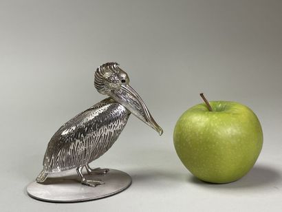 CHRISTOFLE: 
Pélican
Statuette en métal argenté...