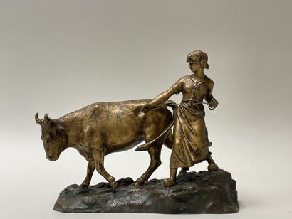 E. DROUOT (1859-1945) d'après.
Paysanne et...