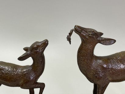 Ecole Française début XX°
Biche et son faon....