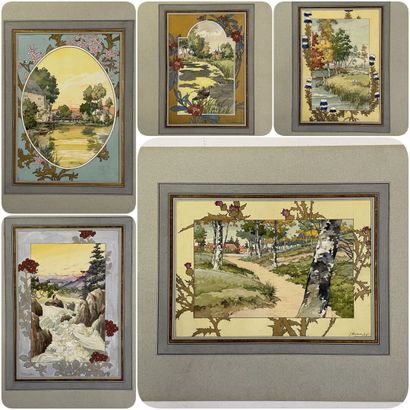 Jules HABERT-DYS (1850-1928)
Set of five...