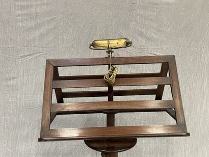 Double lectern in mahogany and mahogany veneer,...