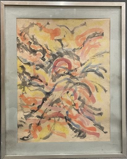 Elvire JAN (1904-1996) 
composition abstraite
aquarelle...