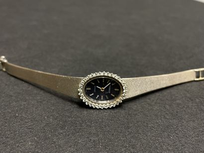 TISSOT Montre bracelet de dame en or gris,...