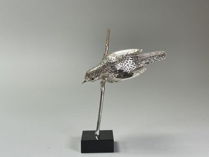 CHRISTOFLE
Statuette en métal argenté ajouré,...